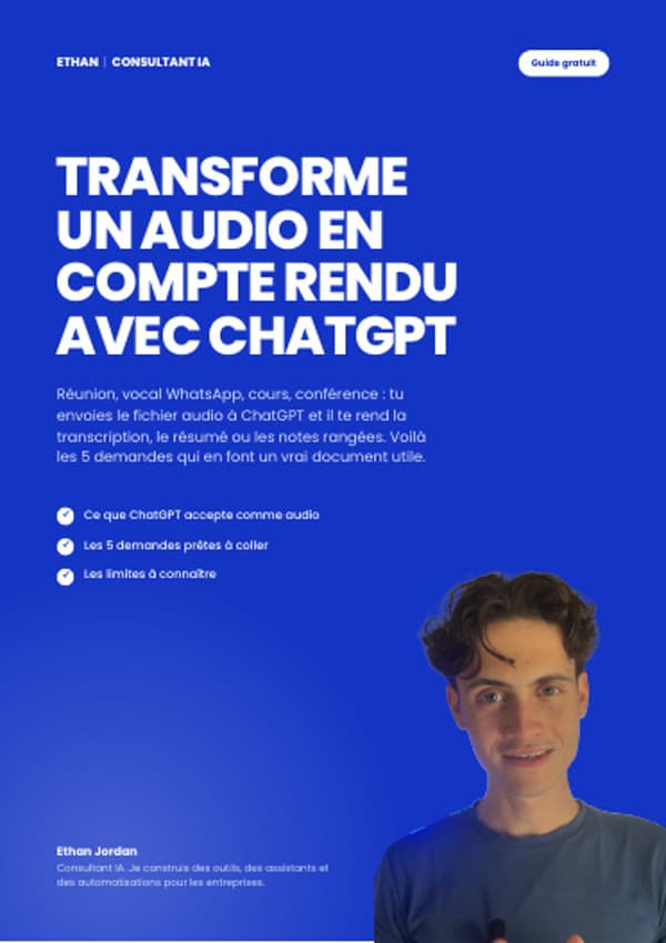 Couverture du guide 5 demandes pour tes audios