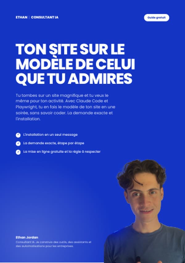 Couverture du guide Ton site avec Claude Code