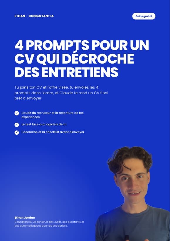 Couverture du guide 4 prompts pour ton CV