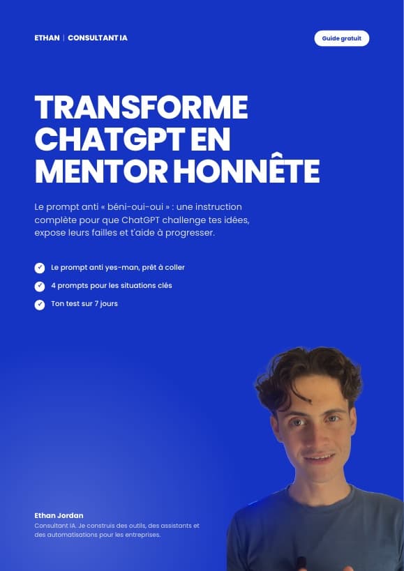 Couverture du guide ChatGPT mentor honnête