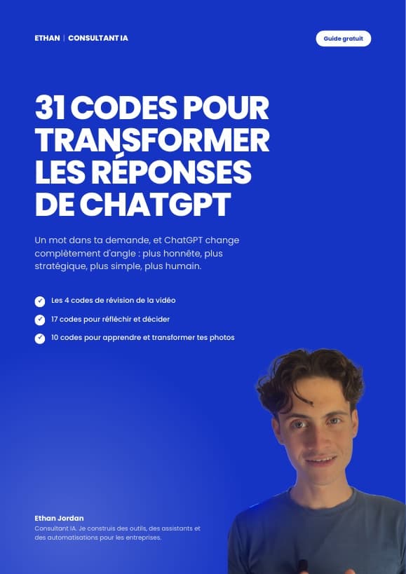 Couverture du guide 31 codes ChatGPT
