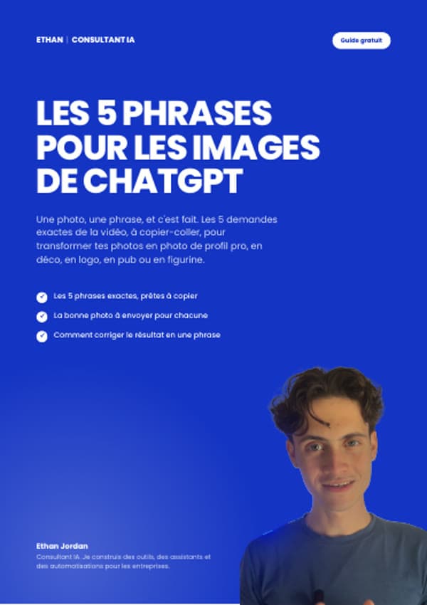 Couverture du guide 5 phrases pour les images de ChatGPT