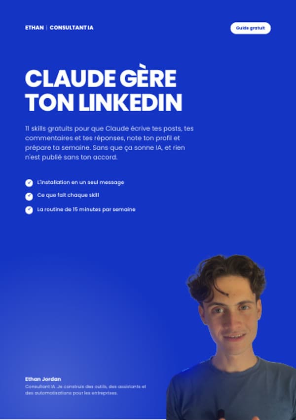 Couverture du guide Claude gère ton LinkedIn