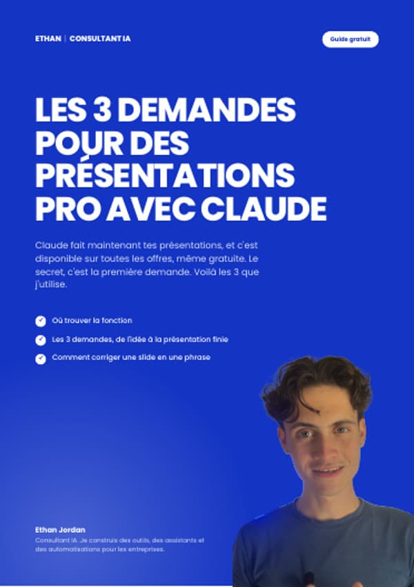 Couverture du guide Tes présentations avec Claude