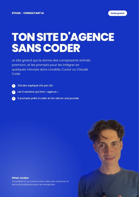 Couverture du guide Ton site d'agence sans coder