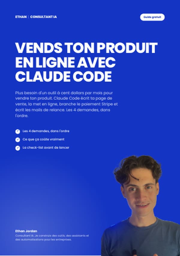 Couverture du guide Vendre en ligne avec Claude Code