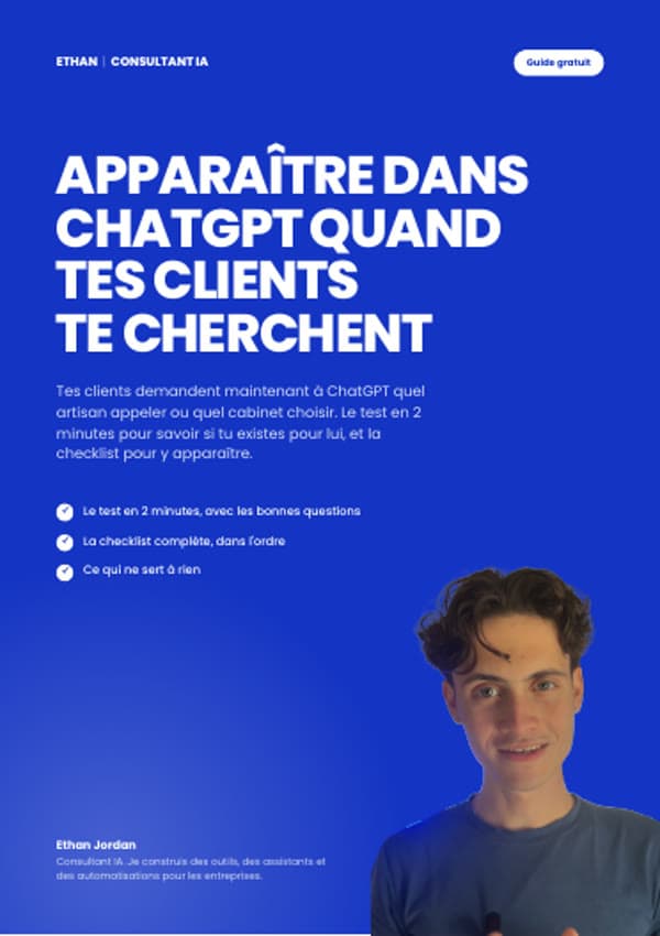 Couverture du guide Apparaître dans ChatGPT