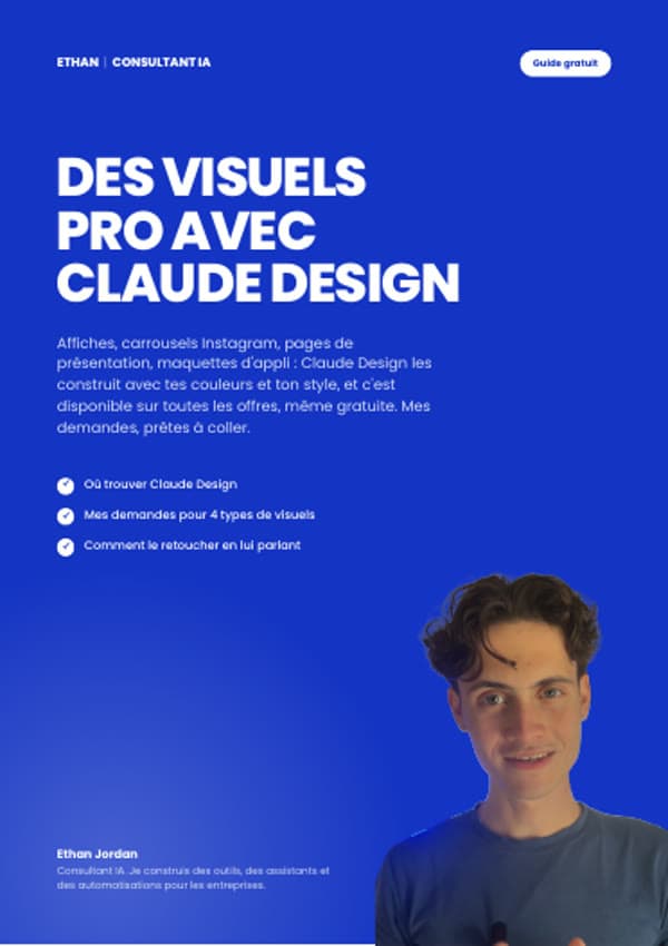 Couverture du guide Tes visuels avec Claude Design